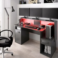 Scrivania Albertino, , con luci LED<Dmora Cheap