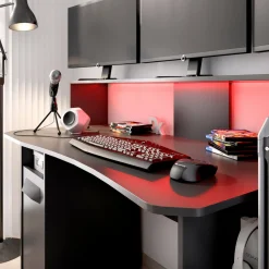 Scrivania Albertino, , con luci LED<Dmora Cheap