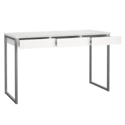 Scrivania Amadeo, 126x52 h77 cm, Bianco<Dmora Cheap