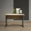 Scrivania Amigos, 120x80 h75 cm, Grigio e Quercia<Dmora Cheap