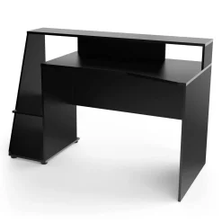 Scrivania Ampil, 138x67 h94 cm, Grigio scuro e Nero<Dmora Hot