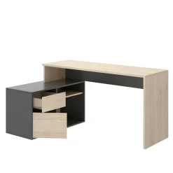 Scrivania Andor, 139x92h75 cm, Rovere e Antracite<Dmora Best