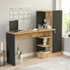Scrivania Angaga, 152x40h120 cm, Quercia e Nero<Dmora Cheap