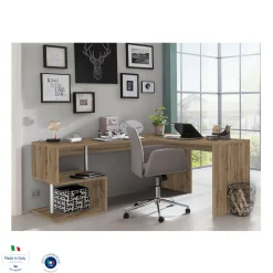 Scrivania Annibi, cm 160x60h78,<Dmora Shop