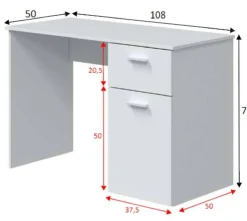 Scrivania Apos, 108x50h73 cm,<Dmora Cheap