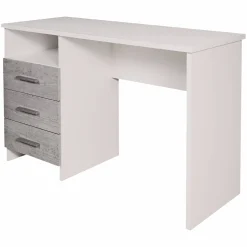 Scrivania Ardauli, 120x48h75 cm, Bianco e Cemento<Dmora Online