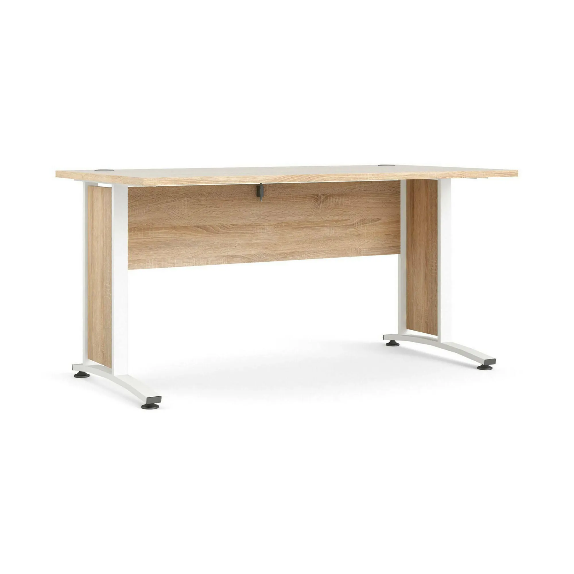 Scrivania Ascorbato, 150x80 h75 cm, Quercia e Bianco<Dmora Flash Sale