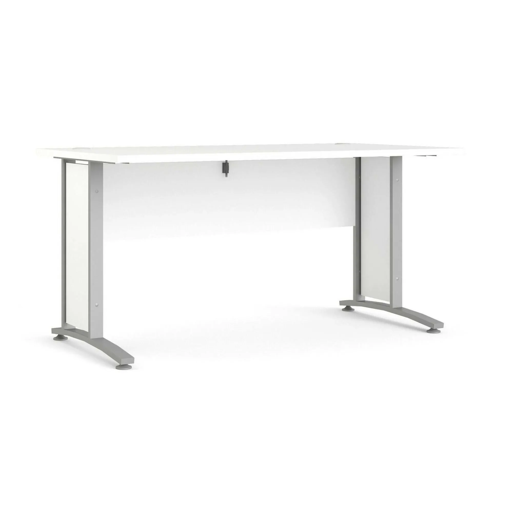 Scrivania Ascorbato, 150x80 h75 cm, Bianco e Grigio<Dmora Shop