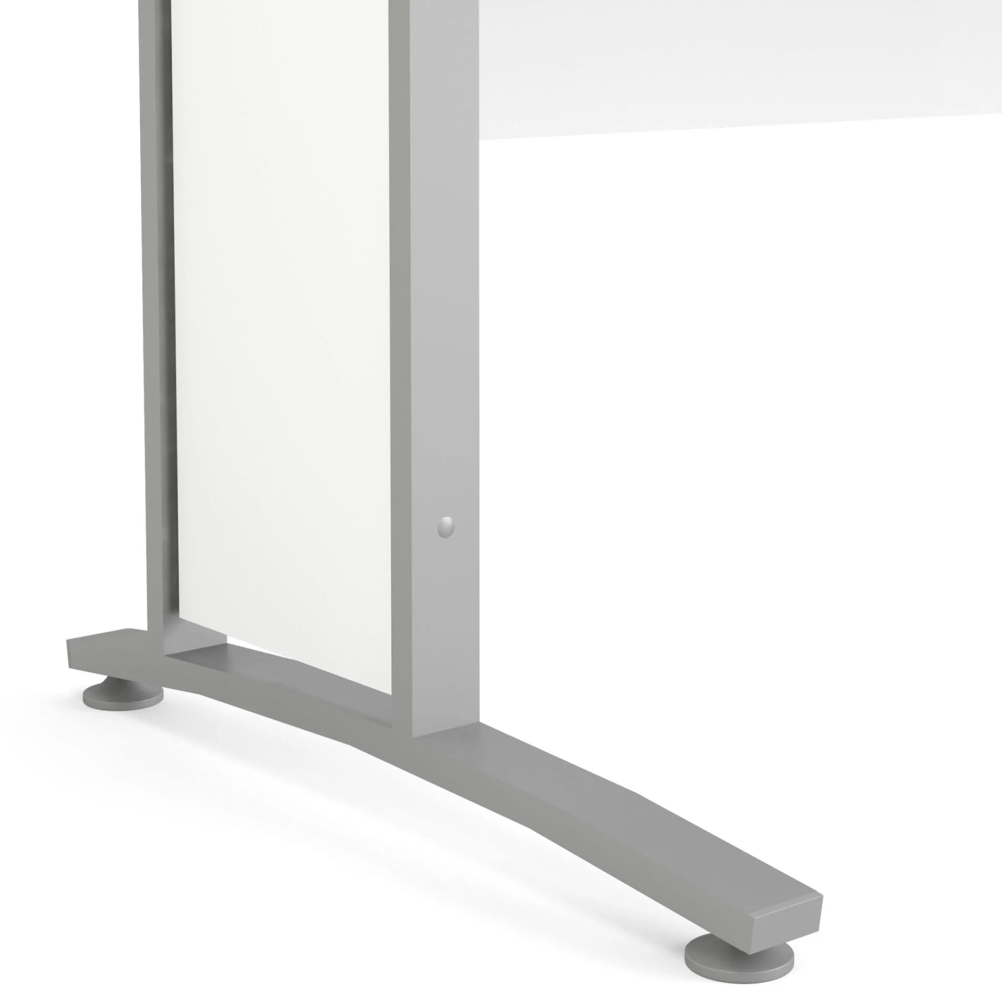 Scrivania Ascorbato, 150x80 h75 cm, Bianco e Grigio<Dmora Shop