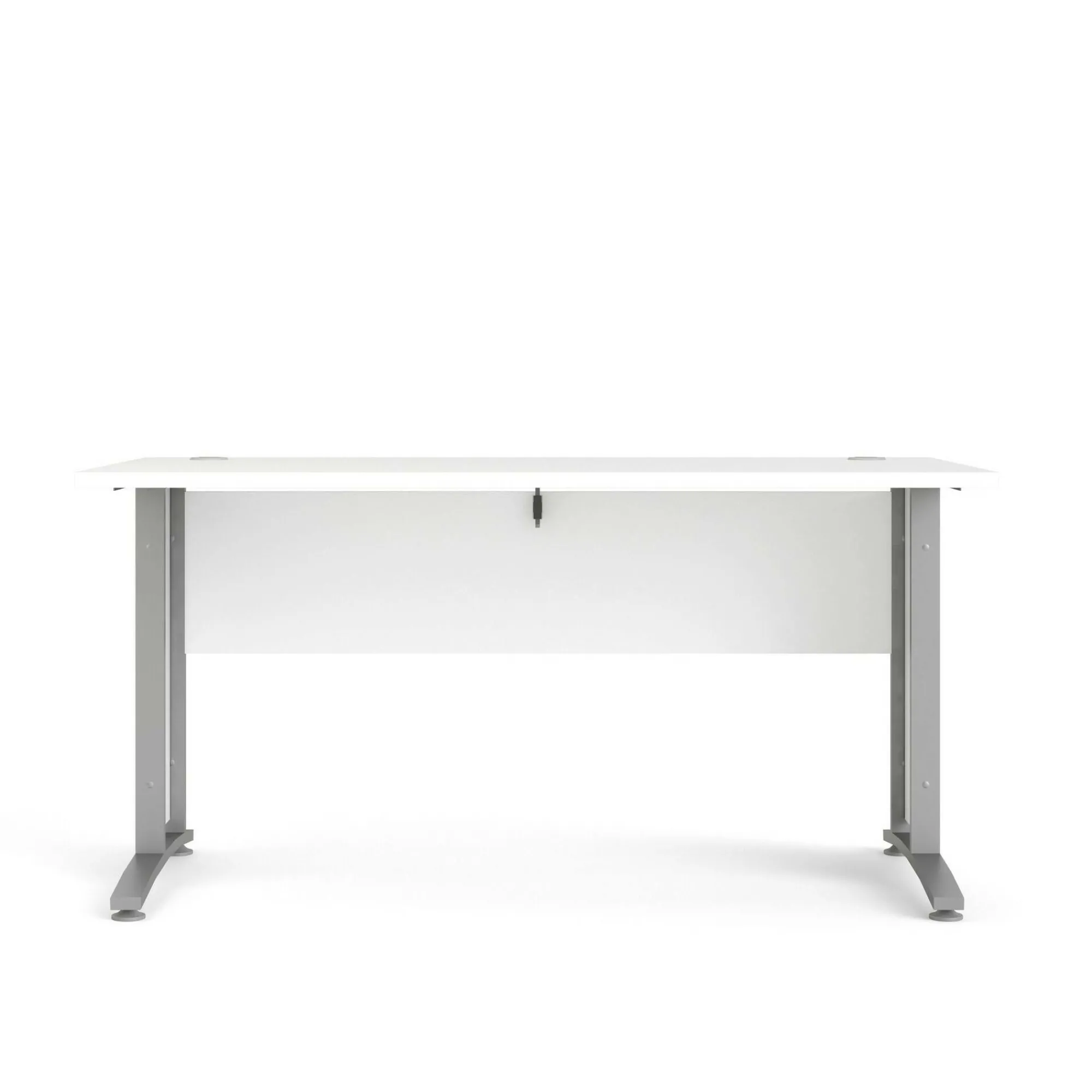 Scrivania Ascorbato, 150x80 h75 cm, Bianco e Grigio<Dmora Shop