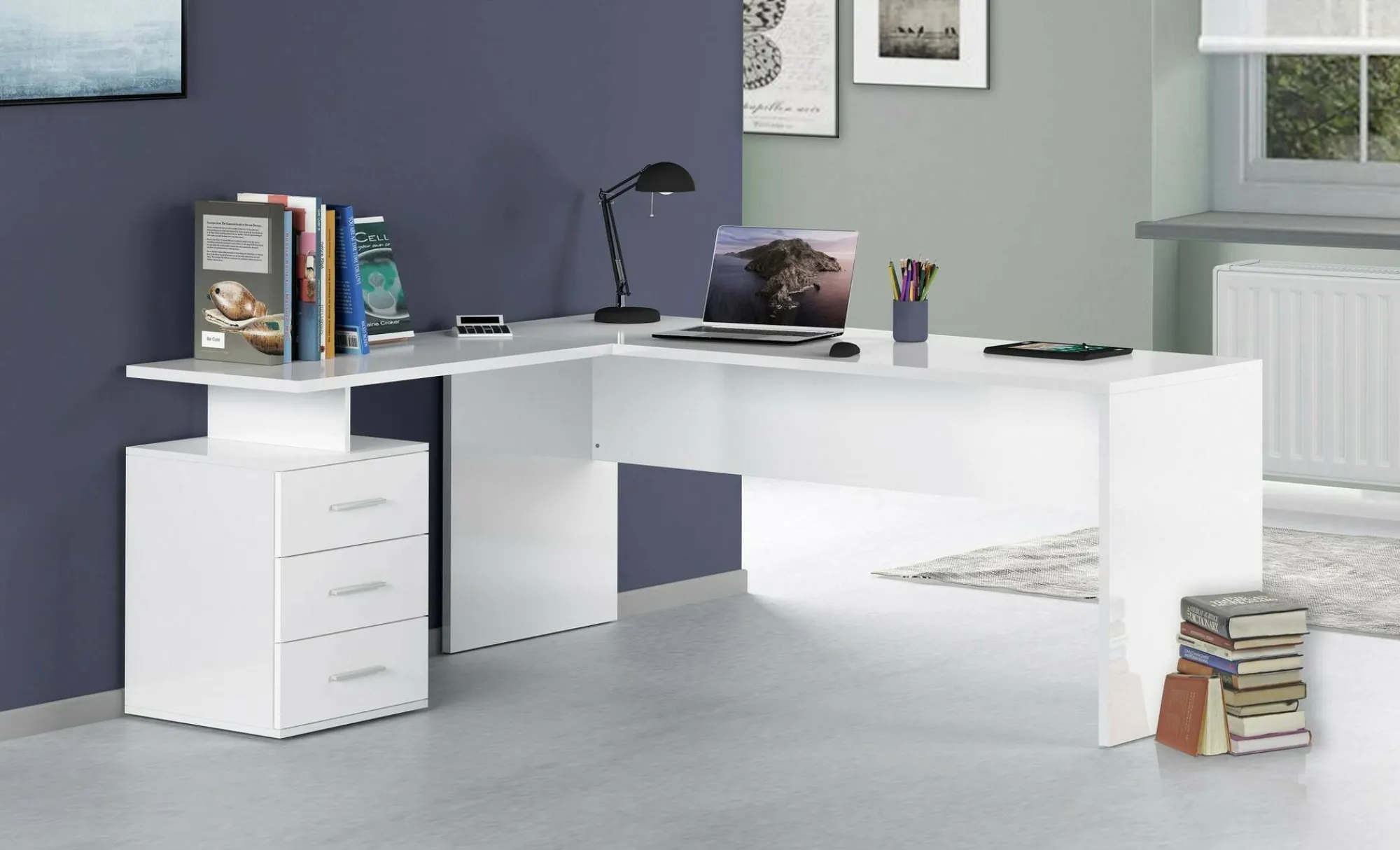 Scrivania Ascuby, cm 160x60h75,<Dmora New