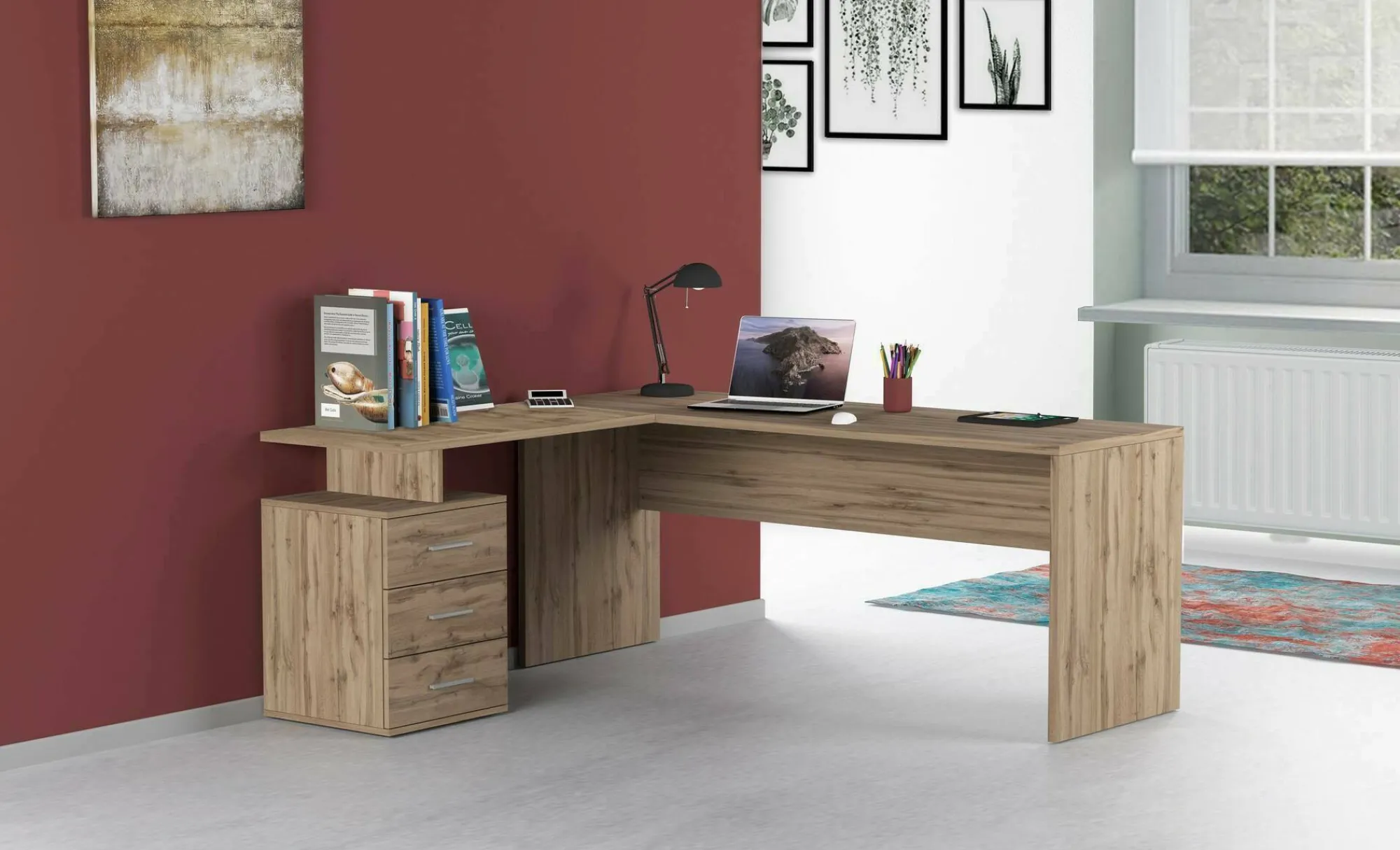 Scrivania Ascuby, cm 160x60h75,<Dmora Best