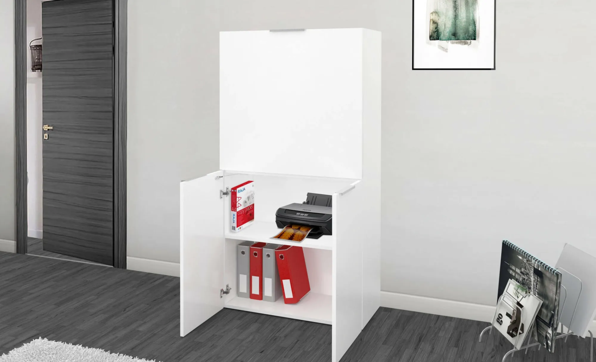 Scrivania Atroc, cm 70x35h140,<Dmora Fashion