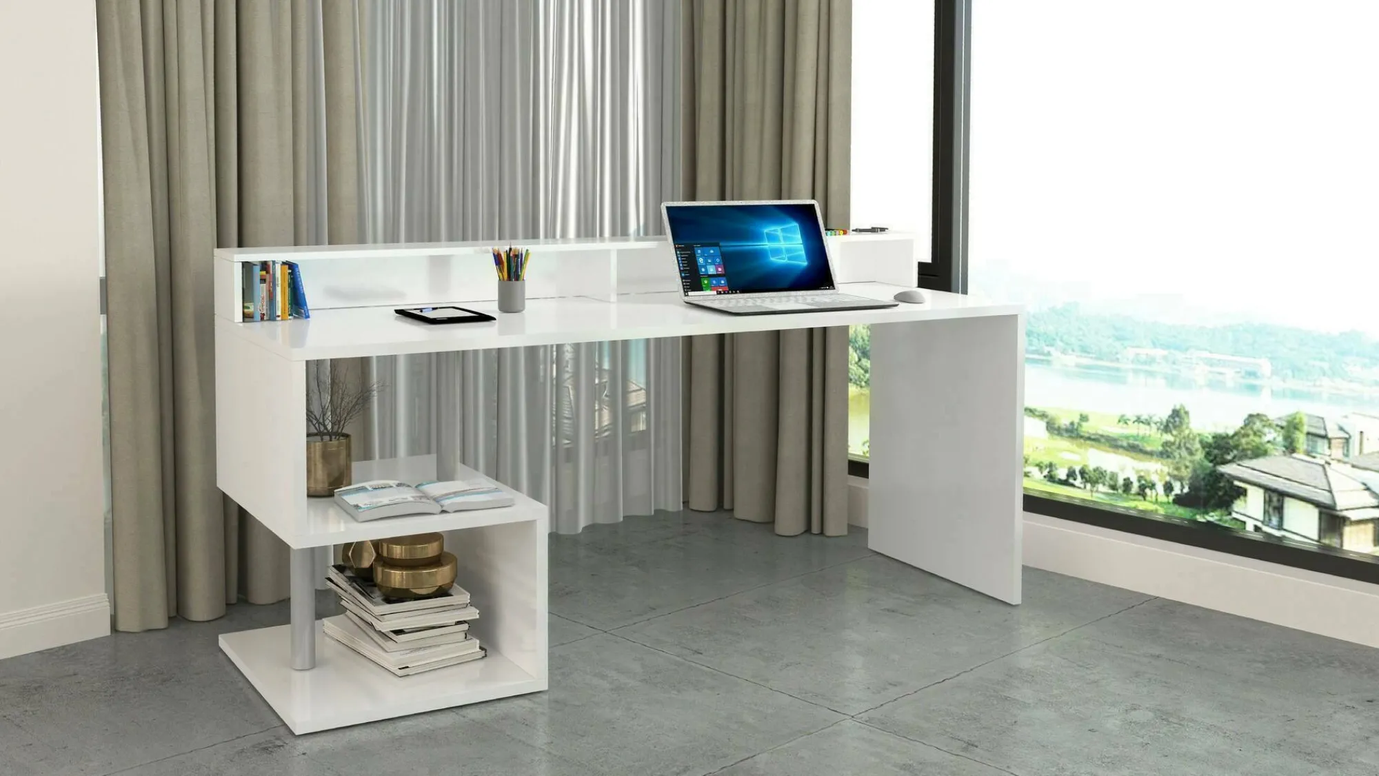 Scrivania Aurigo,180x92,5h60 cm,<Dmora Best