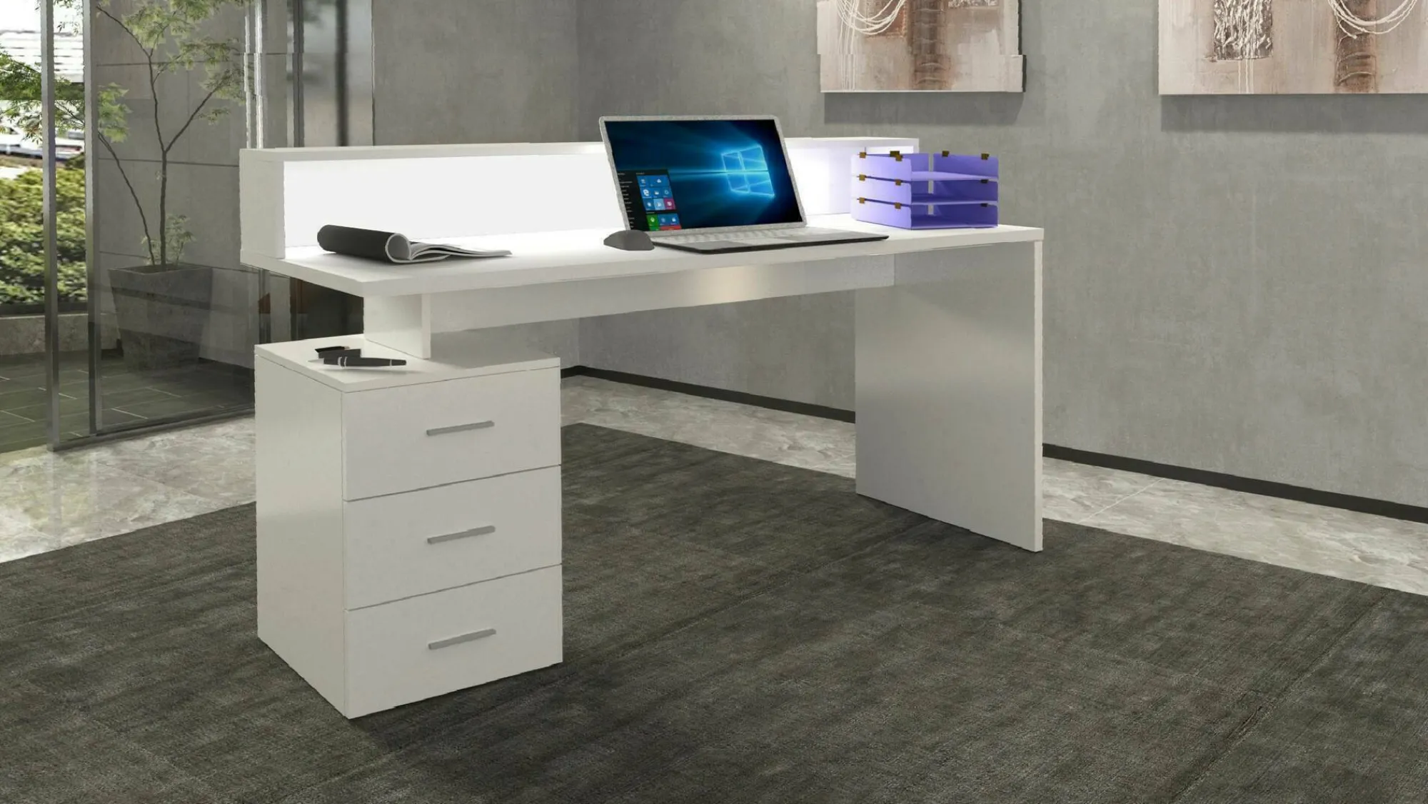 Scrivania Bardi, 160x60h90 cm,<Dmora Cheap