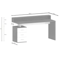Scrivania Bardi, 160x60h90 cm,<Dmora Cheap