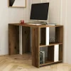 Scrivania Bising, 120x60h75 cm, Noce e Bianco<Dmora Best Sale
