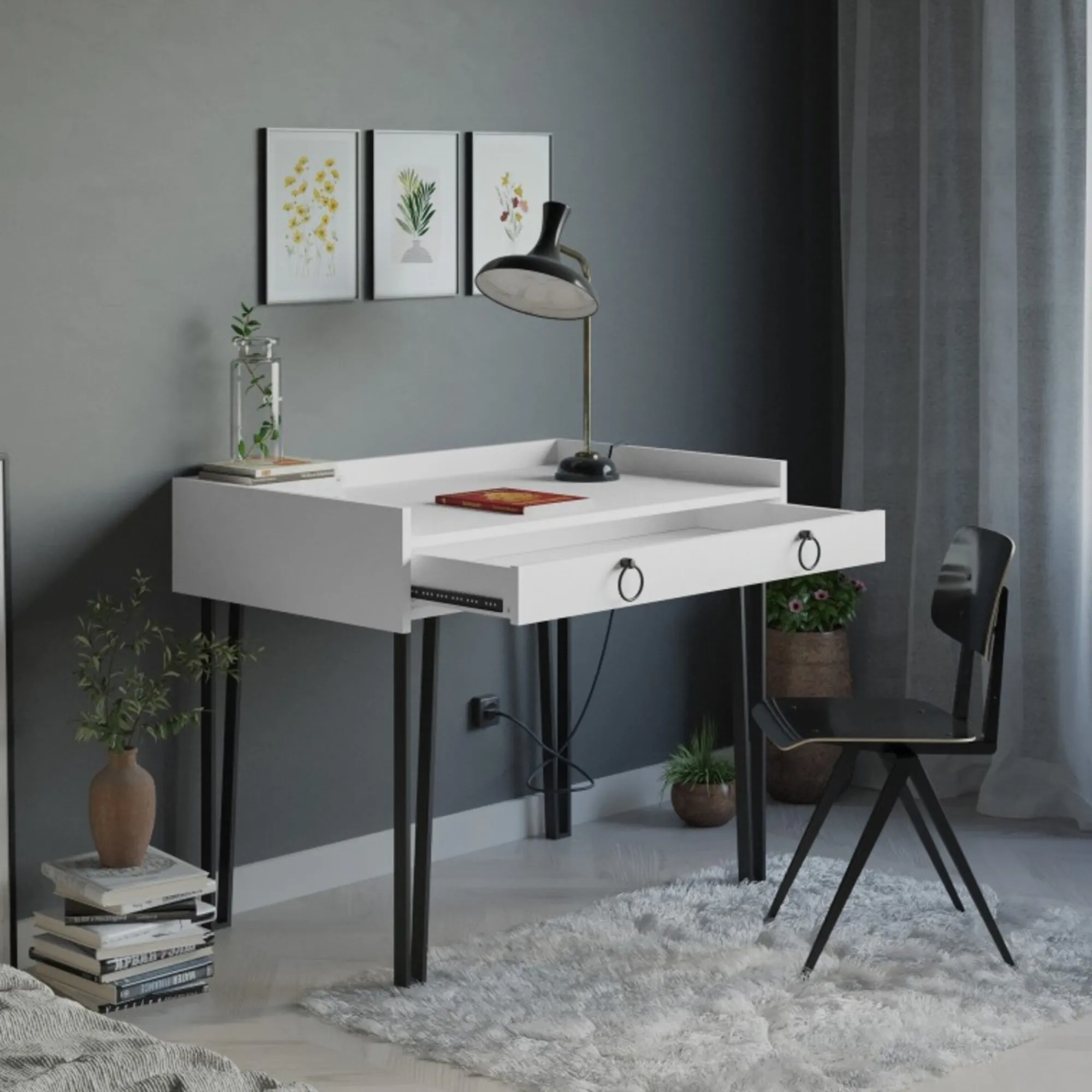 Scrivania Dgiovannell, 100x62 h82 cm,<Dmora Shop