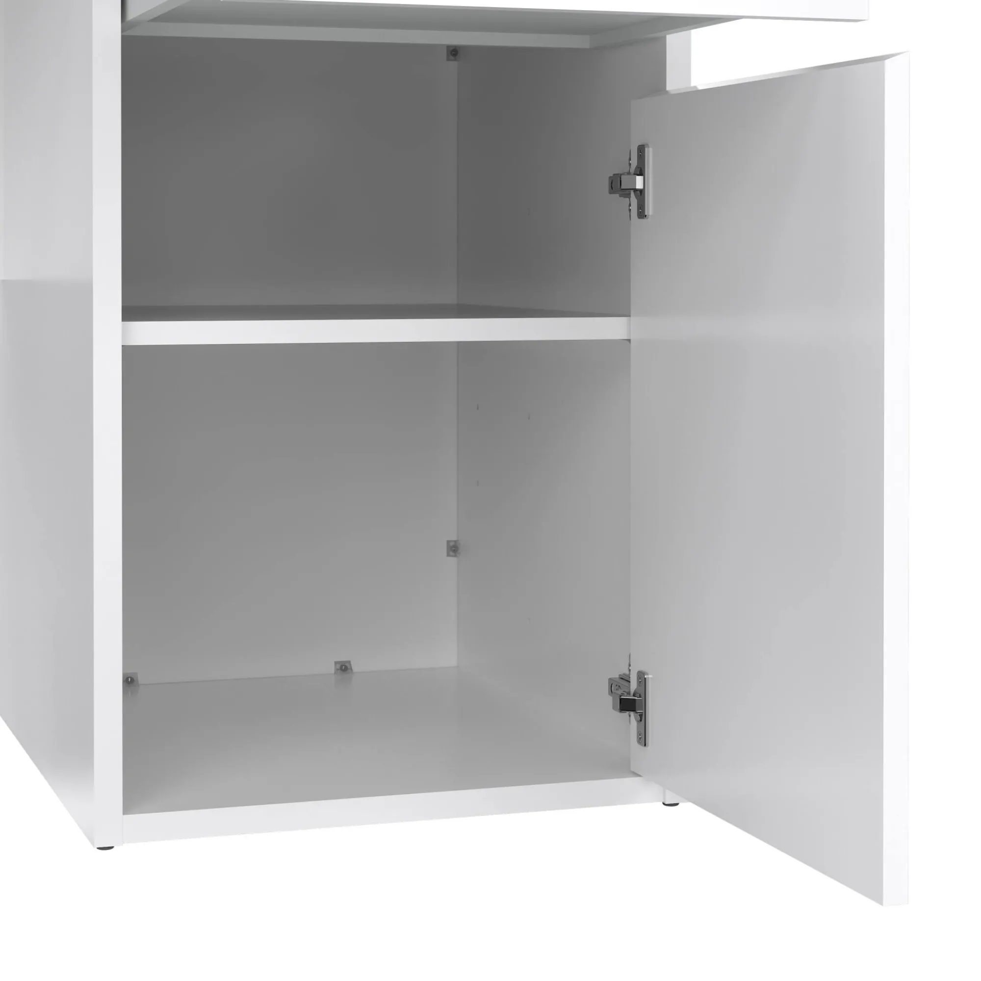 Scrivania Dina, Scrittoio multiuso, Tavolo per ufficio porta PC, Piano di lavoro, 48x149 h77 cm, Bianco<Dmora Cheap