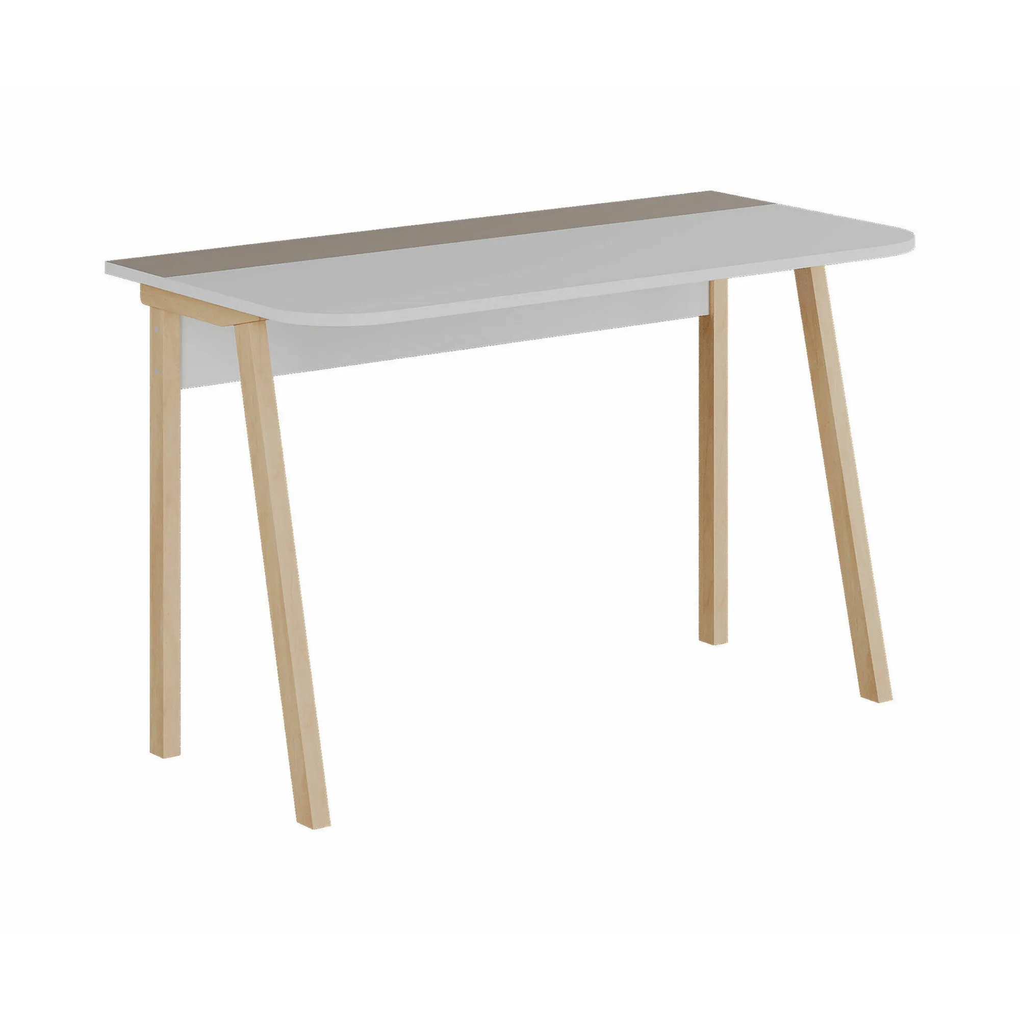 Scrivania Dmaistrell, 120x60 h75 cm, Beige e Bianco<Dmora Discount