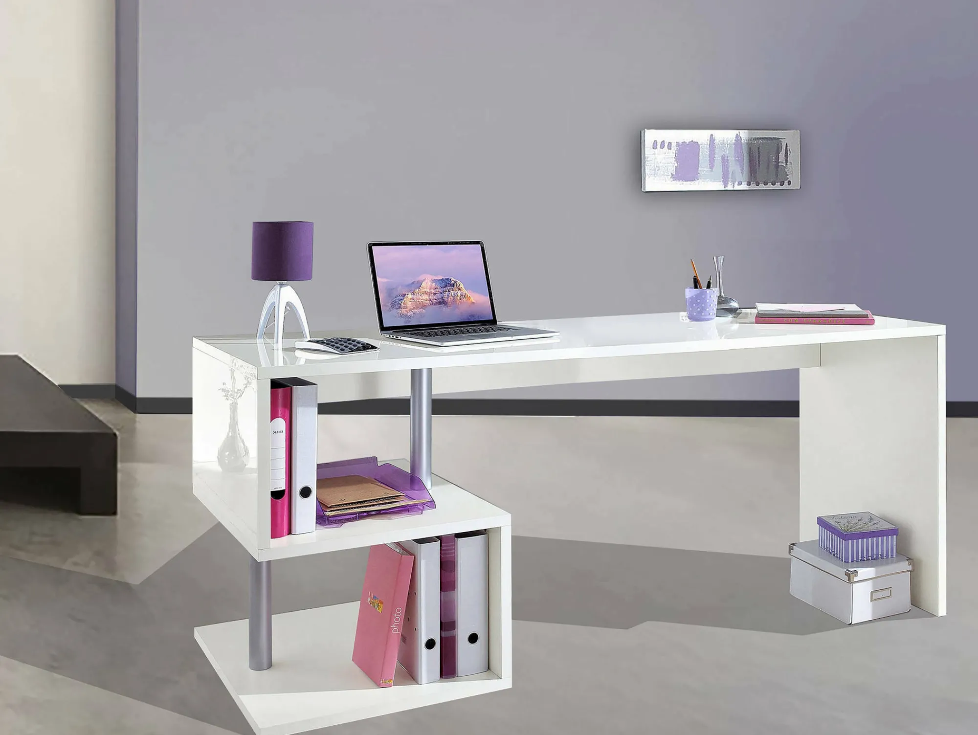 Scrivania Dmarusi, cm 180x60h78,<Dmora Best Sale