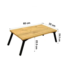 Scrivania Dmilanett, 60x35 h25 cm, Quercia e Nero<Dmora Best