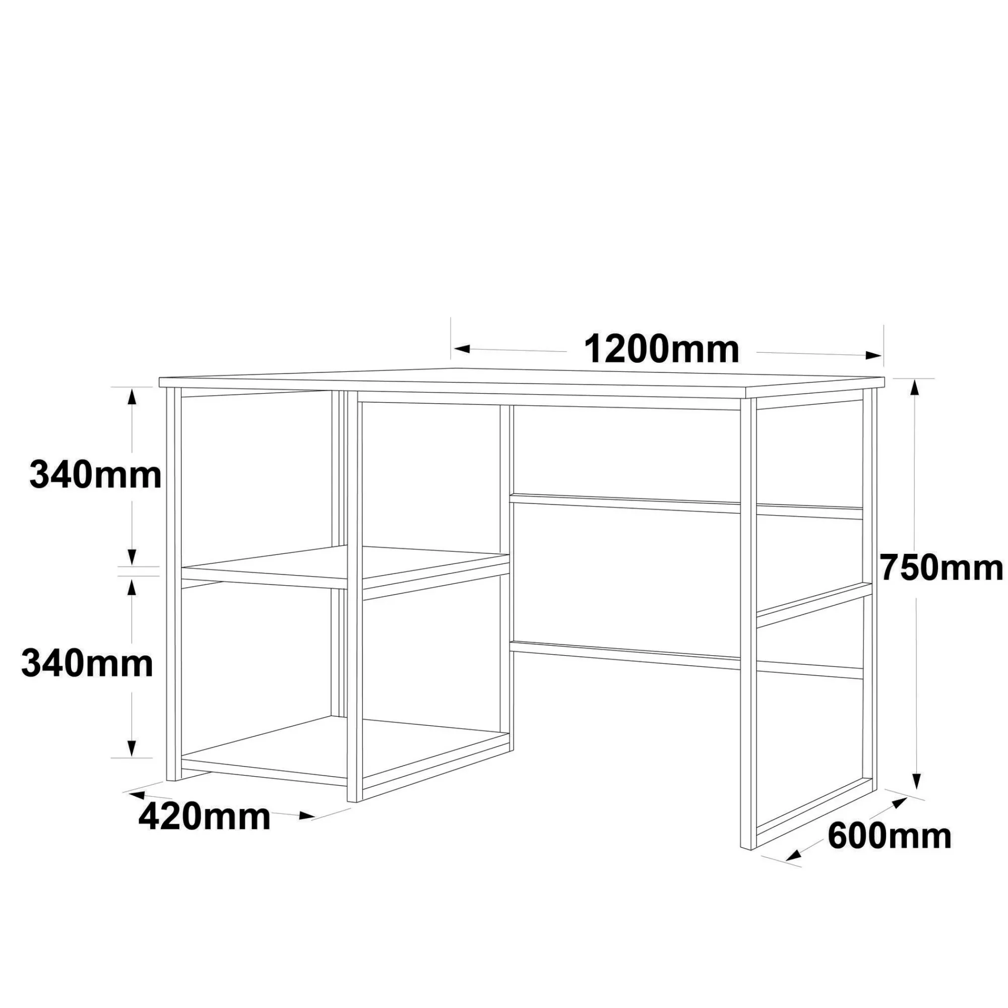Scrivania Dprestifilipp, 120x60 h75 cm, Grigio e Oro<Dmora Cheap