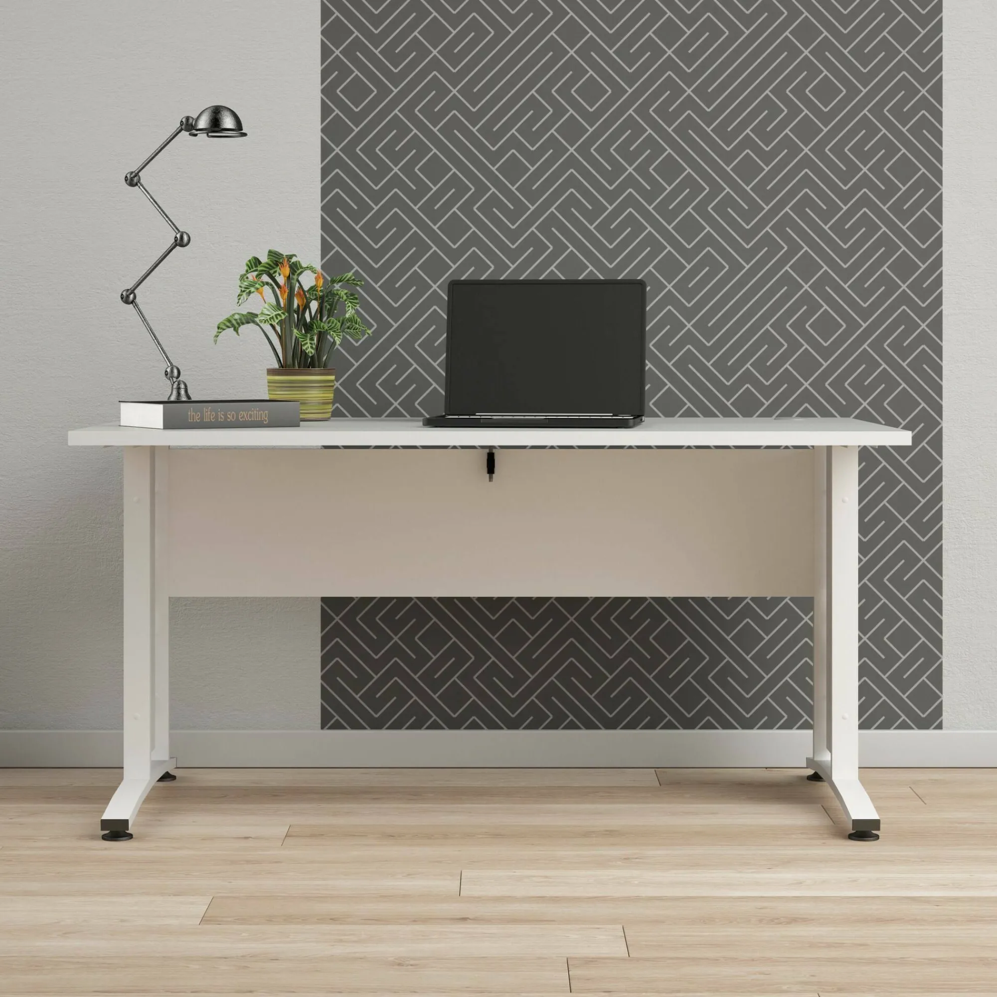 Scrivania Dtai, 150x80 h75 cm,<Dmora Discount