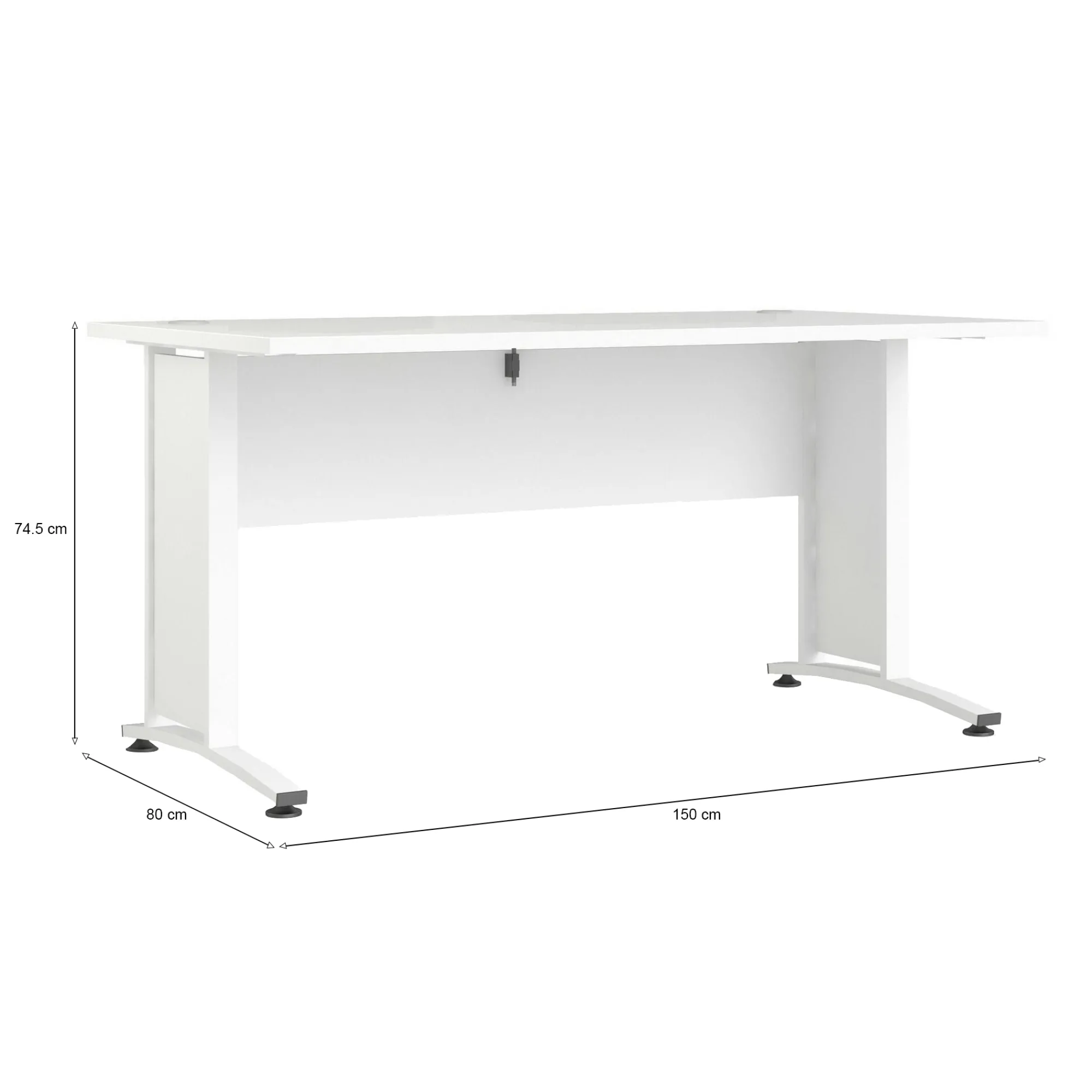 Scrivania Dtai, 150x80 h75 cm,<Dmora Discount