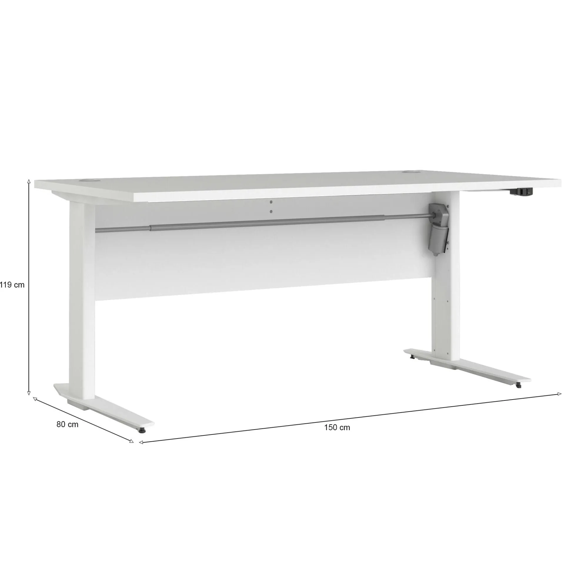 Scrivania Dtarenz, 150x80 h119 cm,<Dmora Clearance