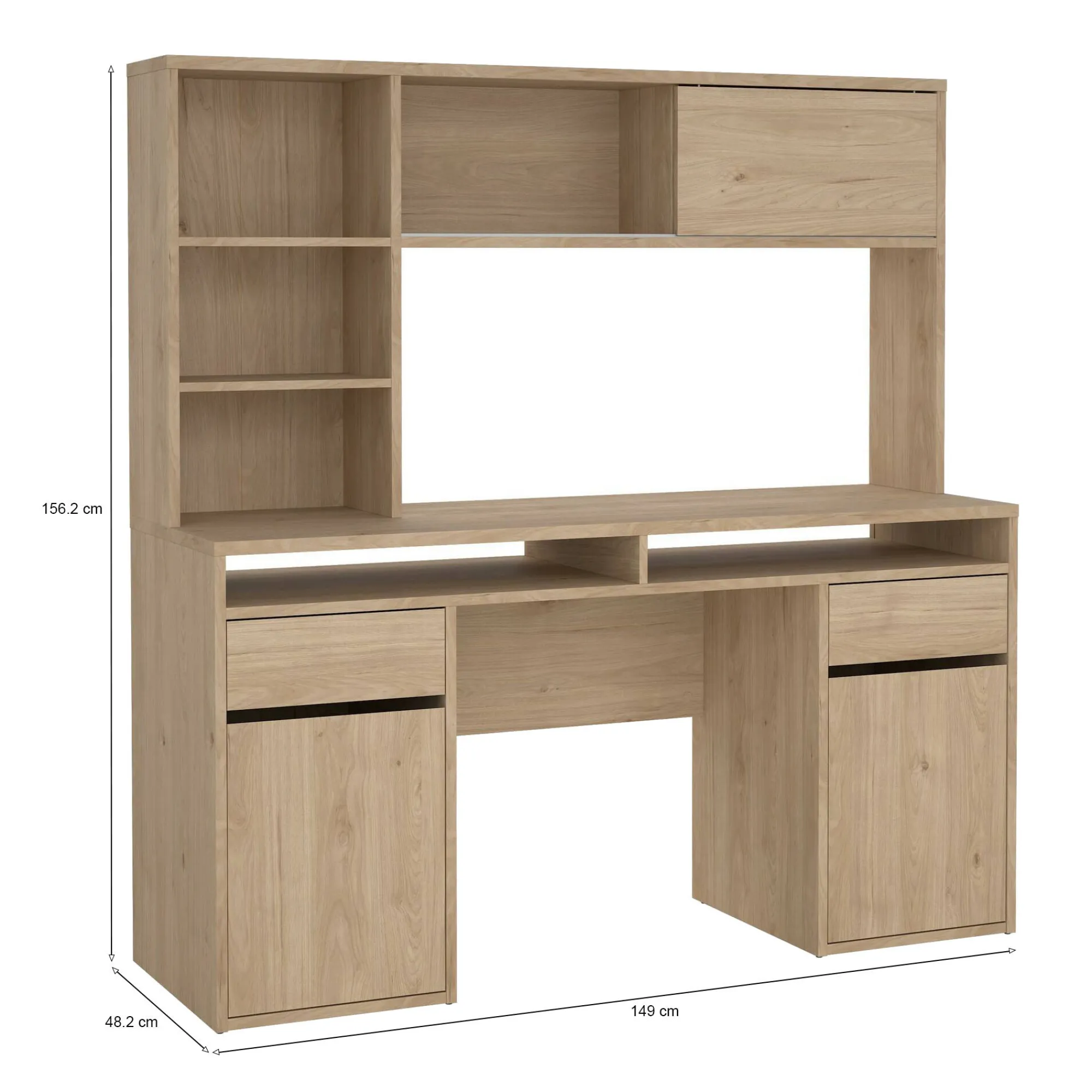 Scrivania Dtrevisa, 48x149 h156 cm,<Dmora Shop