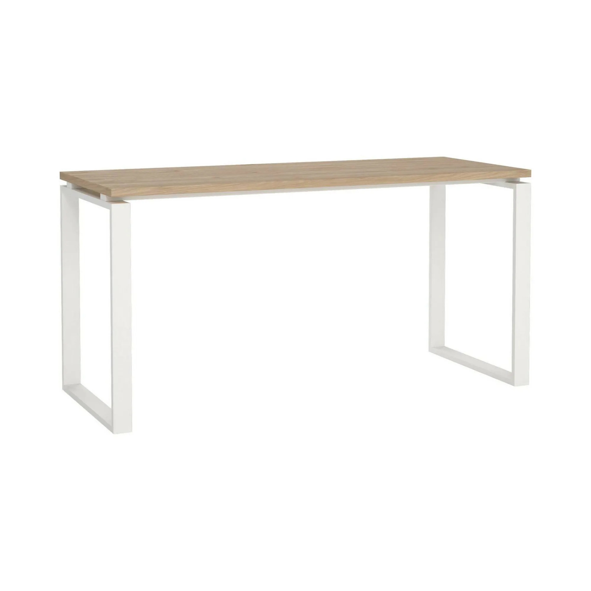 Scrivania Dtumburu, 60x150 h76 cm, Rovere e Bianco<Dmora New
