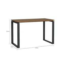 Scrivania Dturch, 60x120 h76 cm, Rovere e Grigio<Dmora Clearance