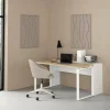 Scrivania Dturcon, 60x0 h76 cm, Rovere e Bianco<Dmora Best