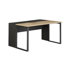 Scrivania Dturcon, 60x0 h76 cm, Rovere e Grigio<Dmora Store