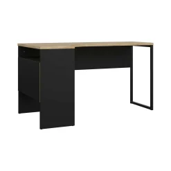 Scrivania Dturr, 145x81 h77 cm, Nero e Quercia<Dmora Cheap