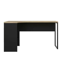 Scrivania Dturr, 145x81 h77 cm, Nero e Quercia<Dmora Cheap
