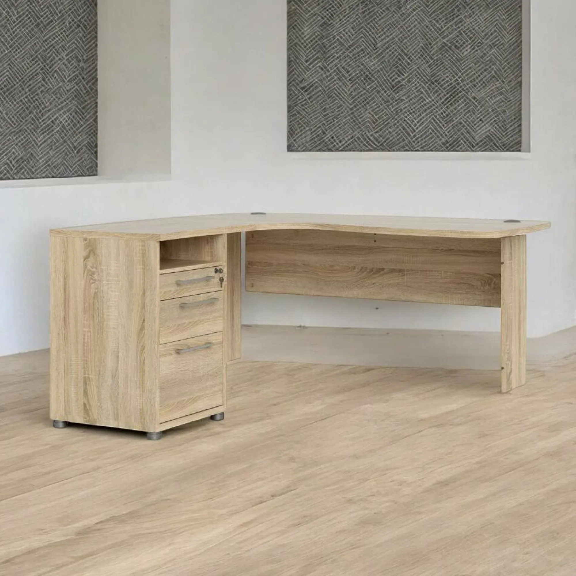 Scrivania Dvaler, 159x150 h75 cm,<Dmora Cheap