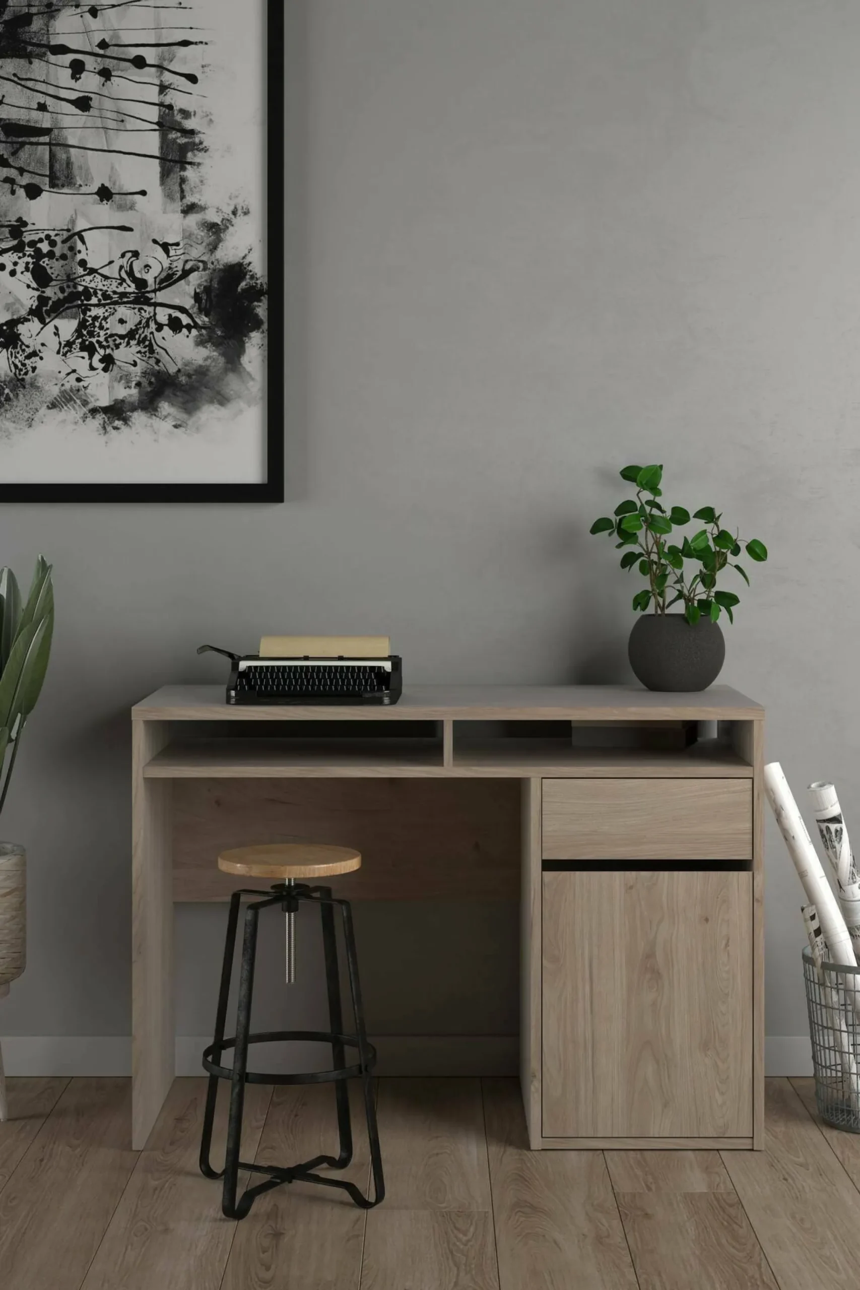 Scrivania Dvenera, 48x110 h77 cm,<Dmora Online