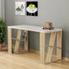 Scrivania Ernestina, 140x60h75 cm, Bianco e Rovere<Dmora Best Sale