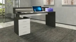 Scrivania Flaminia, 160x60h90 cm, Bianco e<Dmora Best