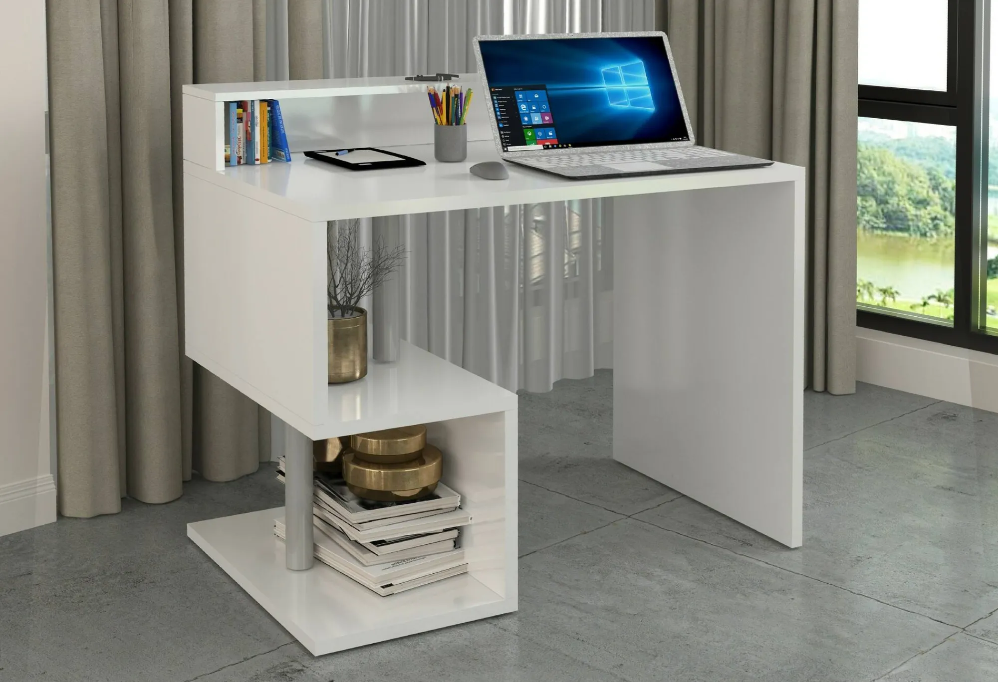 Scrivania Giusy, 100x50h93 cm,<Dmora Outlet