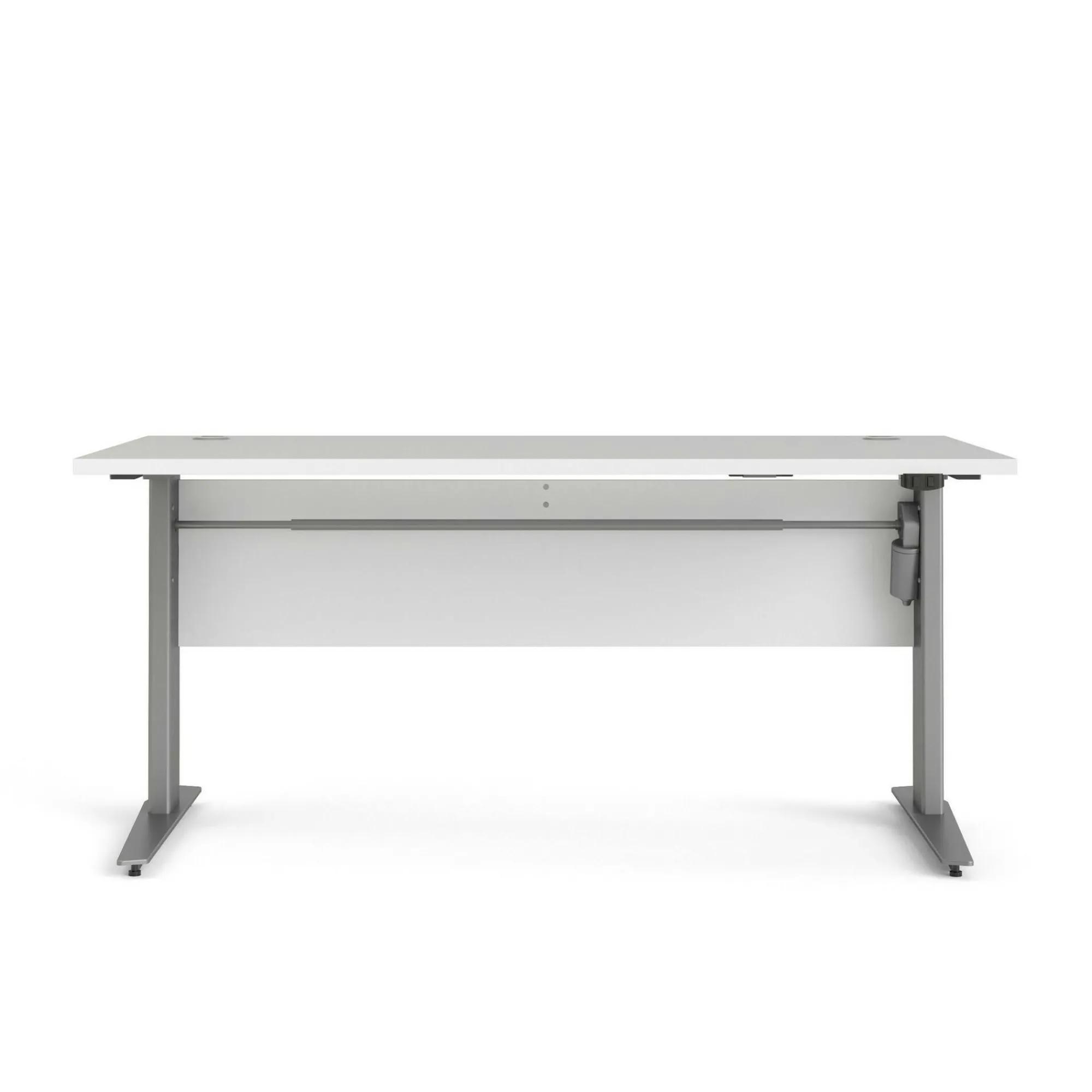 Scrivania Gonu, 150x80 h119 cm, Bianco e Grigio<Dmora Best