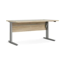 Scrivania Gonu, 150x80 h119 cm, Grigio e Quercia<Dmora Best Sale