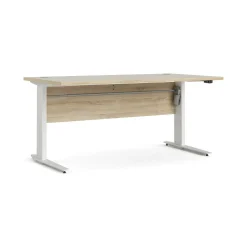 Scrivania Gonu, 150x80 h119 cm, Quercia e Bianco<Dmora Fashion