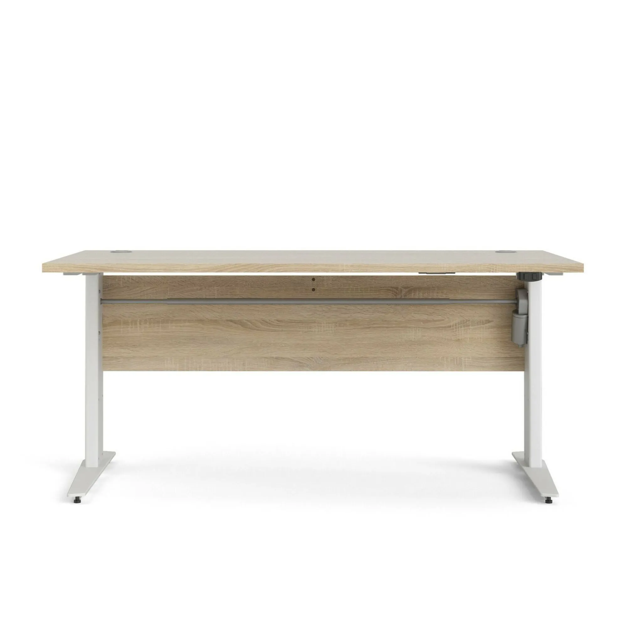 Scrivania Gonu, 150x80 h119 cm, Quercia e Bianco<Dmora Fashion