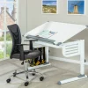 Scrivania Heide, Scrittoio multiuso, Tavolo per ufficio porta PC, Piano di lavoro, 110x55 h68 cm,<Dmora Sale