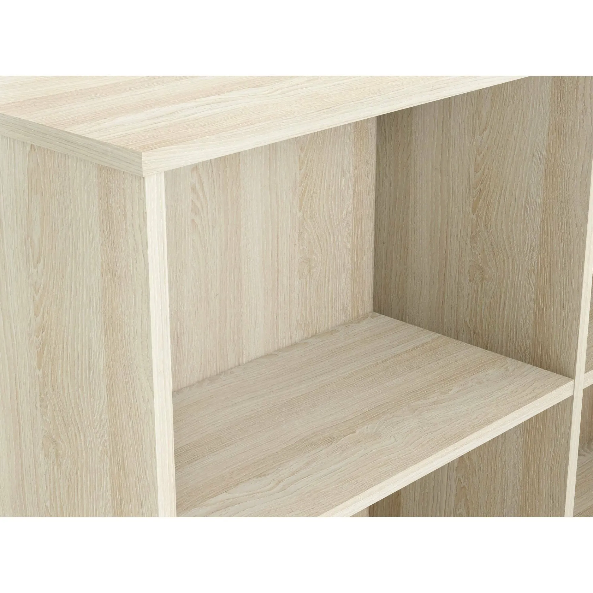 Scrivania Kyarr, 112x101 h77 cm, Rovere e Bianco<Dmora New