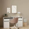 Scrivania Leepi, 48x149 h77 cm, Bianco<Dmora Cheap