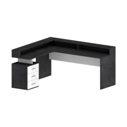 Scrivania Leonilda, 180x90h160 cm, Bianco e<Dmora Cheap